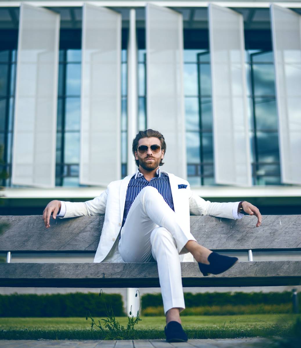  A fashionable man wearing sunglasses and a suit according to Darren Yaw GCG Asia